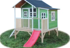 Maison bois pour enfant Loft 350 vert - Exit