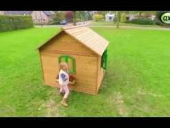 Maison en bois marron et blanc pour enfants Milan d'Axi