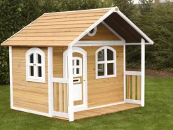Maison en bois marron et blanc pour enfants Milan d'Axi