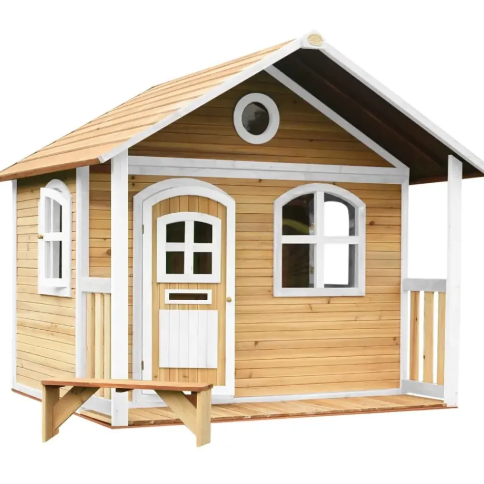 Maison en bois marron et blanc pour enfants Milan d'Axi