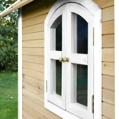 Maisonnette Alex en bois brun/blanc Axi
