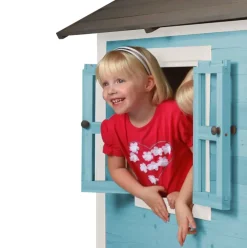 Maisonnette en bois bleue Sunny Lodge