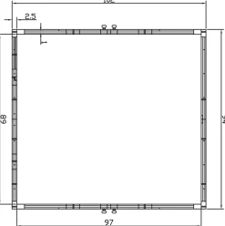 Maisonnette en bois bleue Sunny Lodge
