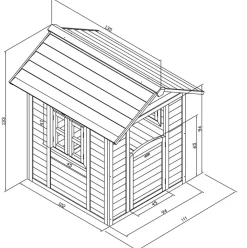 Maisonnette en bois rouge Sunny Lodge