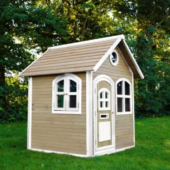 Maisonnette Julia en bois brun/blanc Axi
