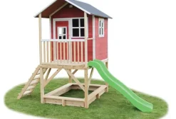 Maisonnette pour enfant en bois Loft 500 Rouge - Exit