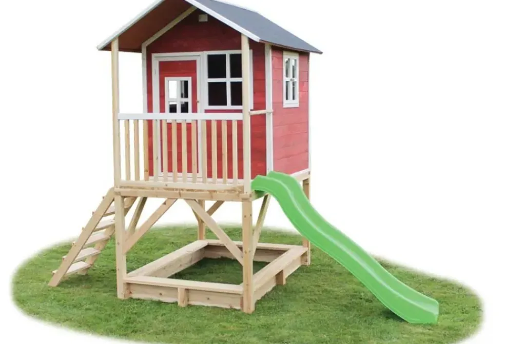 Maisonnette pour enfant en bois Loft 500 Rouge - Exit