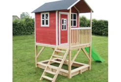 Maisonnette pour enfant en bois Loft 500 Rouge - Exit