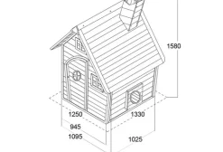 Petite cabane en bois rouge Fantasia 100 - Exit