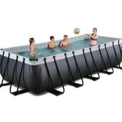 Piscine hors sol grise 540 x 250 x 122 cm avec pompe filtrante EXIT