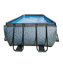 Piscine hors sol grise 540 x 250 x 122 cm avec pompe filtrante EXIT