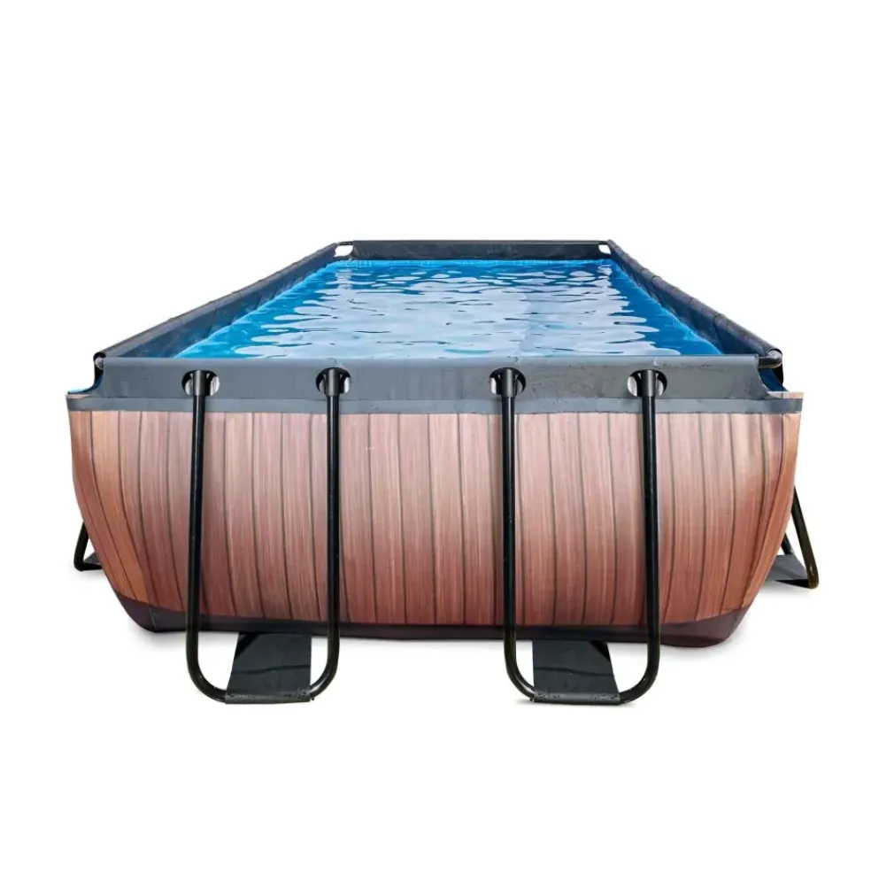 Piscine hors sol grise 540x250x100 cm avec pompe filtrante sable EXIT