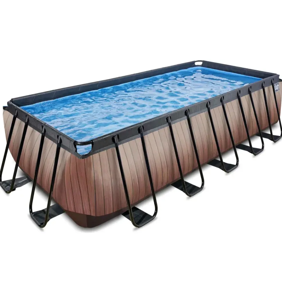 Piscine hors sol grise 540x250x122 cm avec pompe filtrante sable EXIT