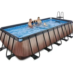 Piscine hors sol grise 540x250x122 cm avec pompe filtrante sable EXIT