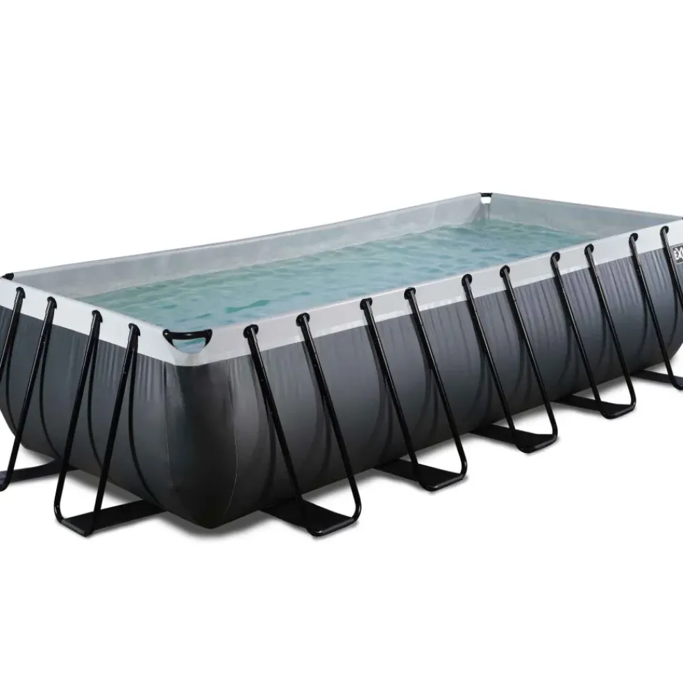 Piscine hors sol grise 540x250x122 cm avec pompe filtrante sable EXIT