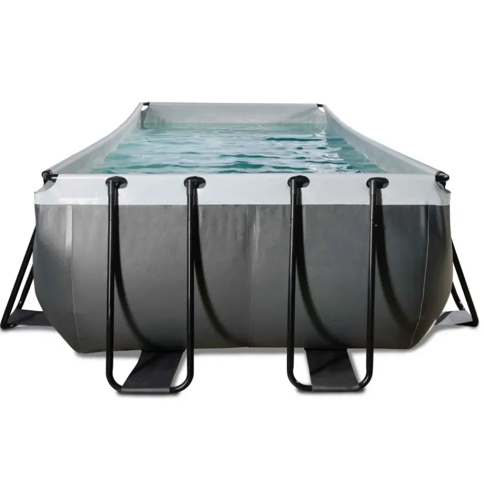 Piscine hors sol grise 540x250x122 cm avec pompe filtrante sable EXIT