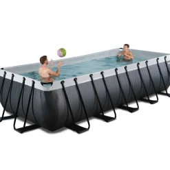 Piscine hors sol grise 540x250x122 cm avec pompe filtrante sable EXIT