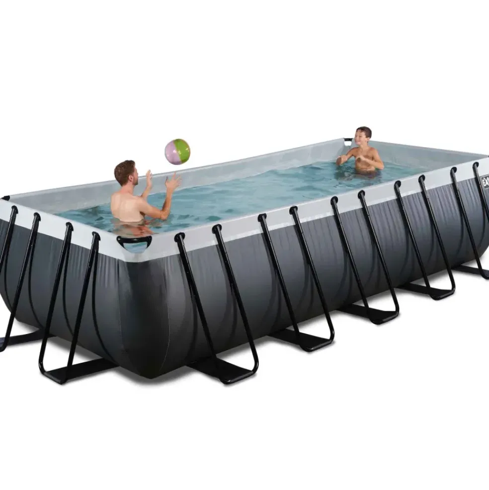 Piscine hors sol grise 540x250x122 cm avec pompe filtrante sable EXIT