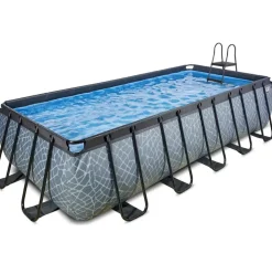 Piscine hors sol grise 540x250x122 cm avec pompe filtrante sable EXIT