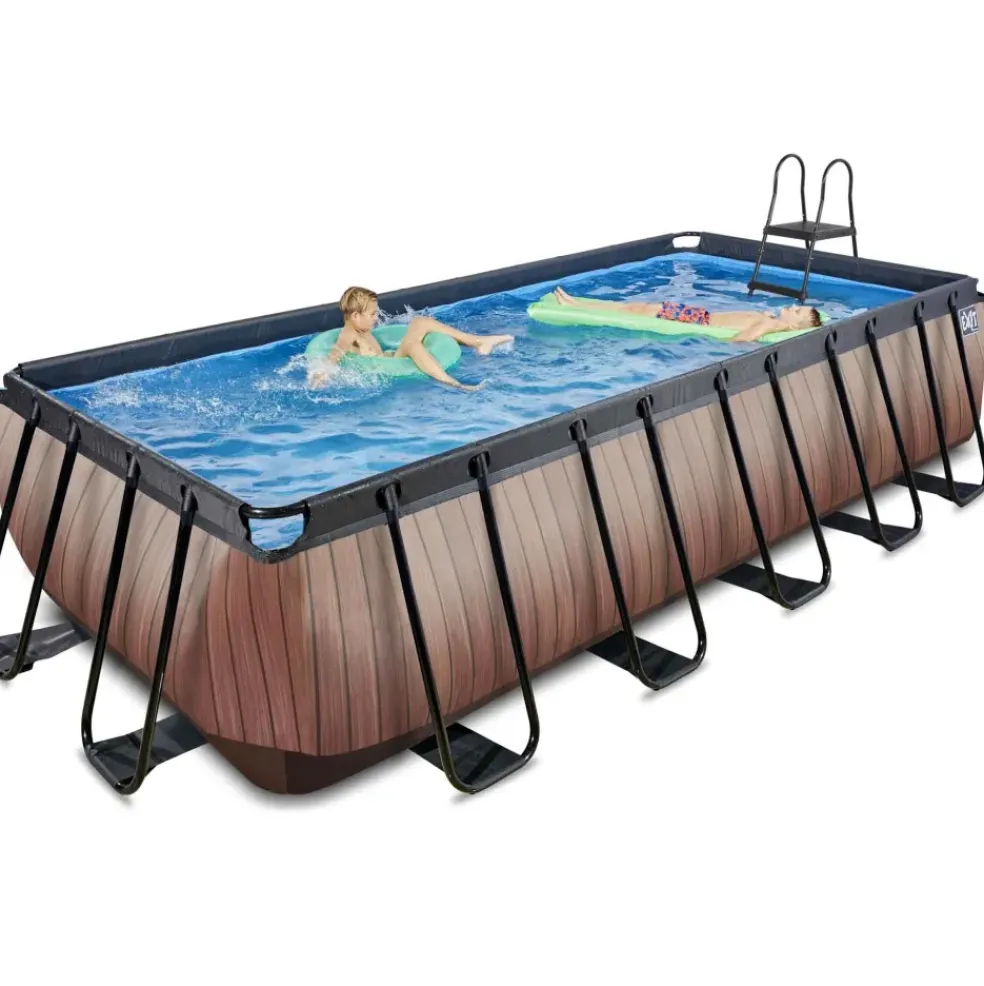 Piscine hors sol grise 540x250x122 cm avec pompe filtrante sable EXIT