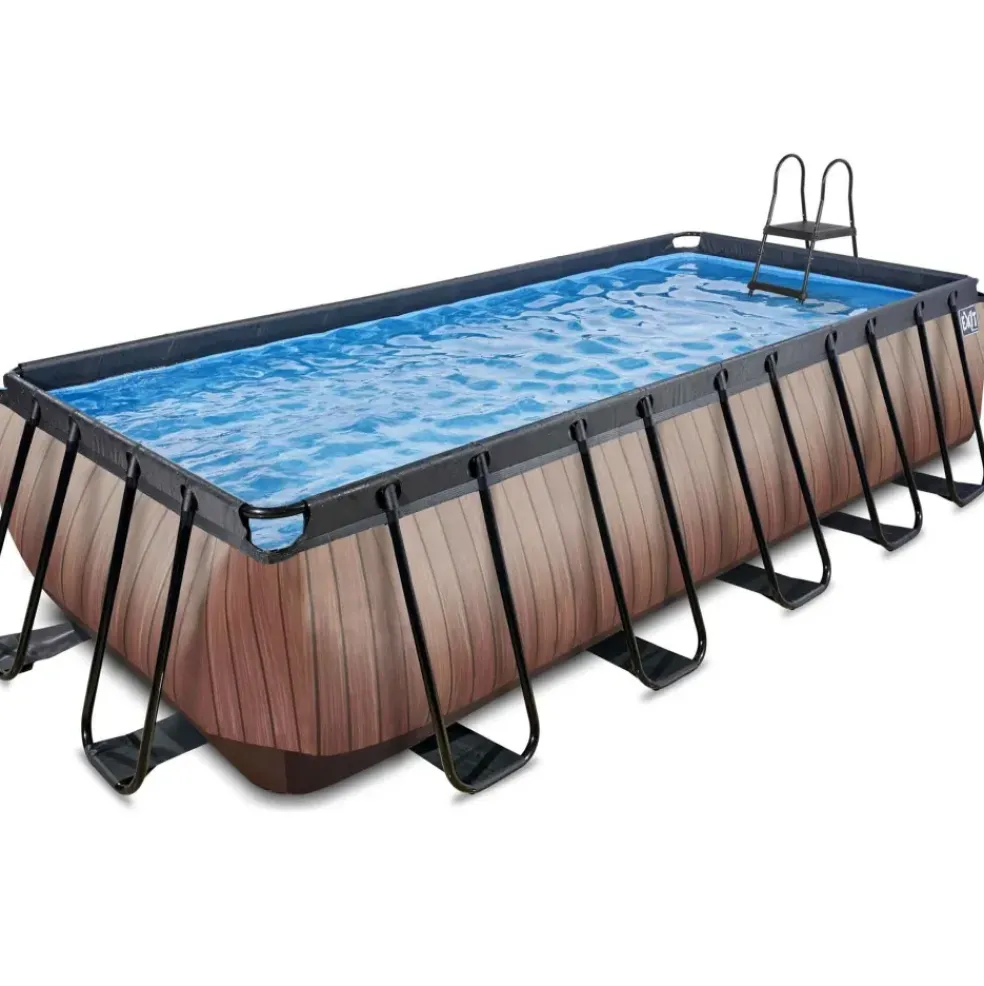 Piscine hors sol grise 540x250x122 cm avec pompe filtrante sable EXIT