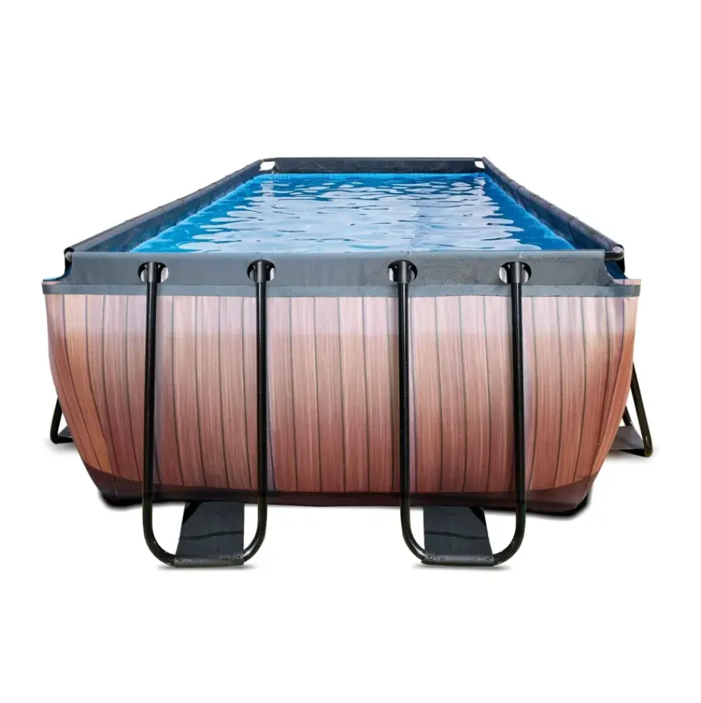 Piscine hors sol grise 540x250x122 cm avec pompe filtrante sable EXIT