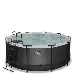 Piscine hors sol ronde grise 360 x 122 cm + pompe filtrante sable EXIT