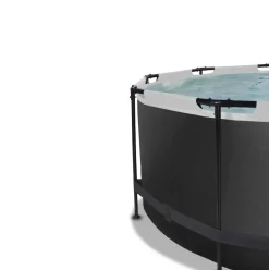 Piscine hors sol ronde grise 360 x 122 cm + pompe filtrante sable EXIT