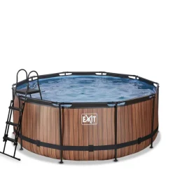 Piscine hors sol ronde grise 360 x 122 cm + pompe filtrante sable EXIT