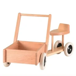 Porteur bébé avec chariot à pousser en bois fabriqué en Europe