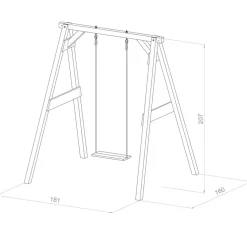 Portique 1 balançoire en bois Axi