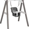 Portique, balançoire en bois gris et blanc bébé de Axi