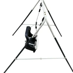 Portique, balançoire pour bébé en métal anthracite et crème de Axi