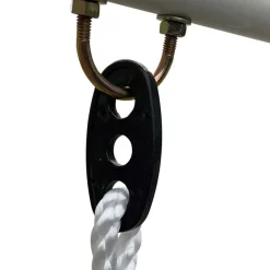 Portique, balançoire pour bébé en métal anthracite et crème de Axi