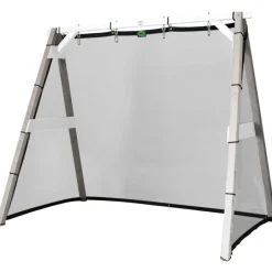Portique en bois 2 balançoires et filet de but de foot 4-en-1 SportsFun AXI