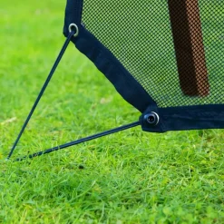 Portique en bois 2 balançoires et filet de but de foot 4-en-1 SportsFun AXI