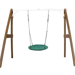 Portique en bois avec balançoire - siège nid rond Axi