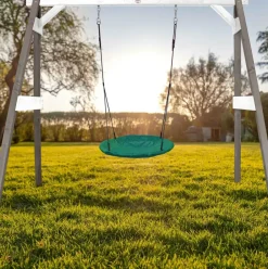 Portique en bois avec balançoire - siège nid rond Axi