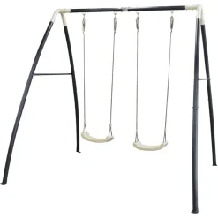 Portique métal noir 2 balançoires Axi