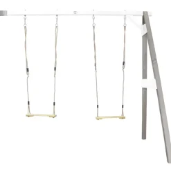 Portique mural 2 balançoire en bois Wall mount Brun Axi