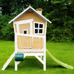 Robin Axi Maisonnette en bois écologique avec toboggan