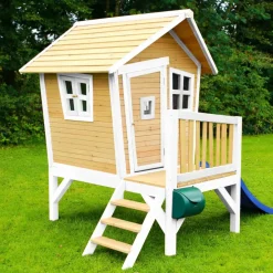 Robin Axi Maisonnette en bois écologique avec toboggan