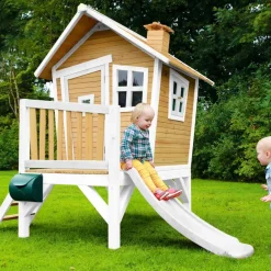 Robin Axi Maisonnette en bois écologique avec toboggan