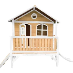 Stef maisonnette sur pilotis en bois brun/blanc Axi