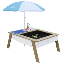 Table à sable et à eau en bois marron et blanc dès 3 ans Linda d'Axi