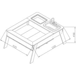 Table de jeux à sable et à eau en bois marron dès 3 ans Linda d'Axi