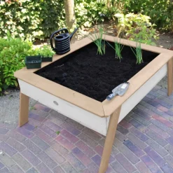 Table enfant multifonction Linda en bois marron et blanc dès 3 ans d'Axi