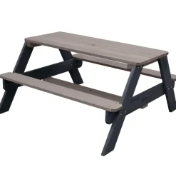 Table pique-nique Nick Anthracite gris avec parasol Axi