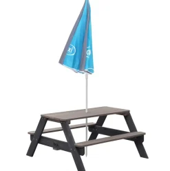 Table pique-nique Nick Anthracite gris avec parasol Axi