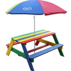Table pique-nique Nick avec Parasol arc-en-ciel Axi